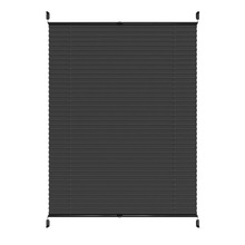 Plisségardin Touch Up & Down Svart 140 x 130 cm